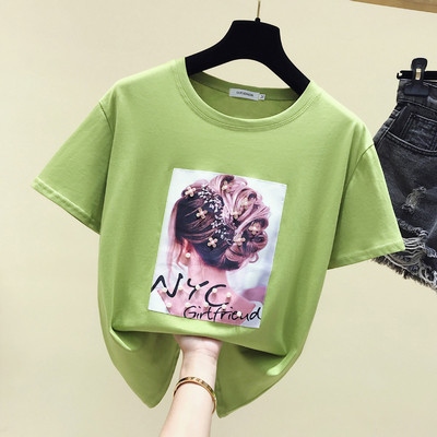 Модерна дамска блуза с апликация и перли