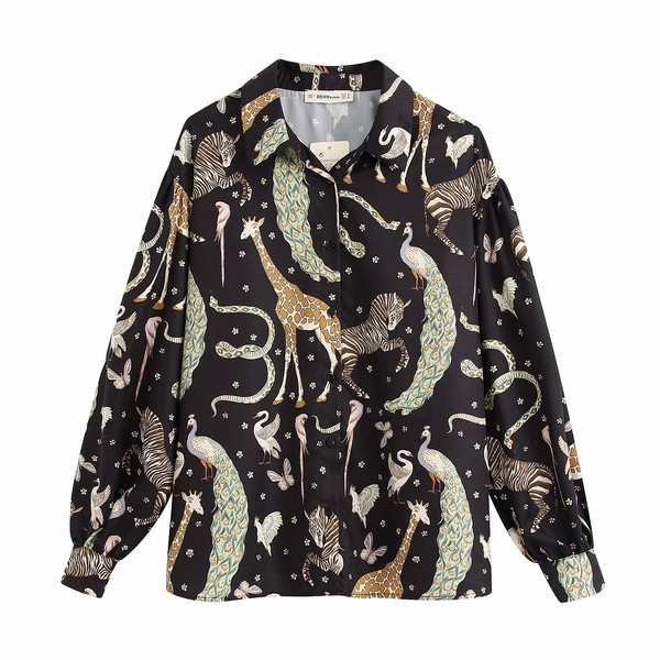 Дамска модерна риза с класическа яка и дълъг ръкав