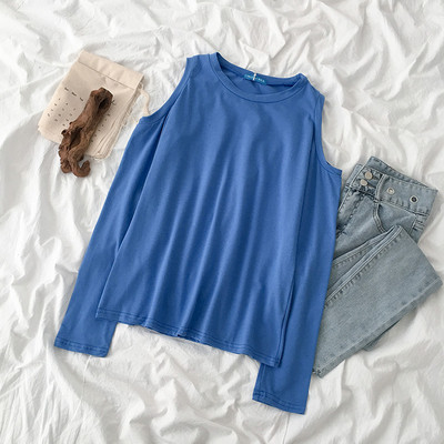 Lezser női blúz csupasz váll és kerek nyakkivágással