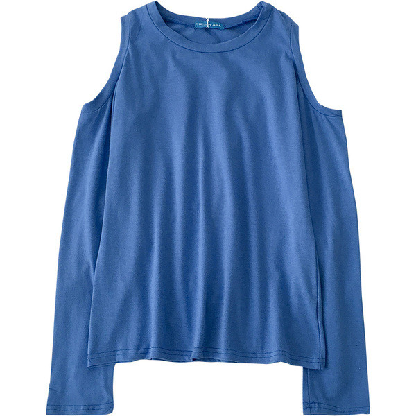 Lezser női blúz csupasz váll és kerek nyakkivágással