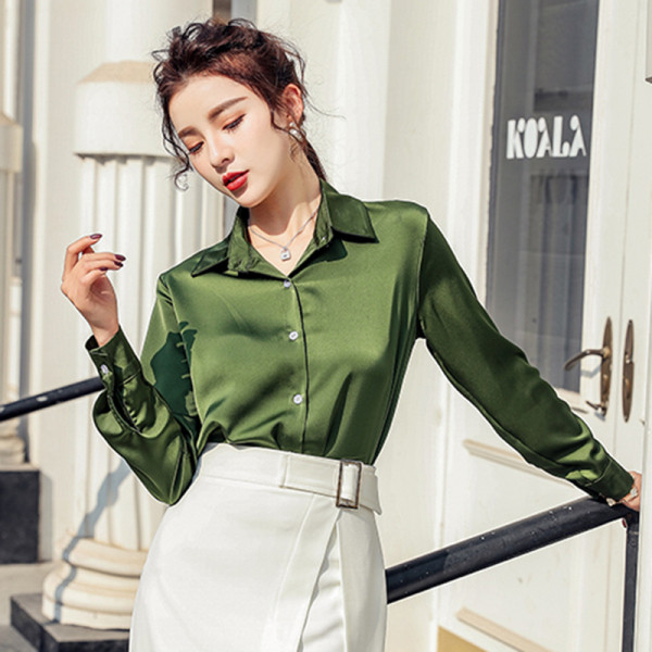 Női szatén ing klasszikus modell