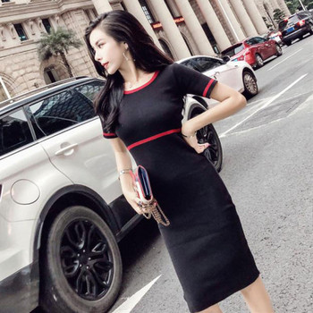 Rochie de primăvară model nou din tricotat subțire model montat