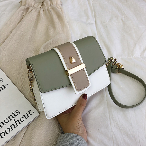 Geanta de dama moderna din piele ecologica cu inchidere metalica