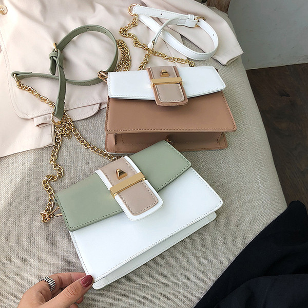 Geanta de dama moderna din piele ecologica cu inchidere metalica