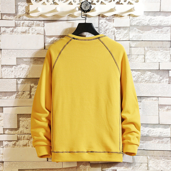 Мъжка модерна блуза с дълъг ръкав и овално деколте 