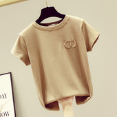 Modern női póló rövid ujjal és kerek nyakkivágással