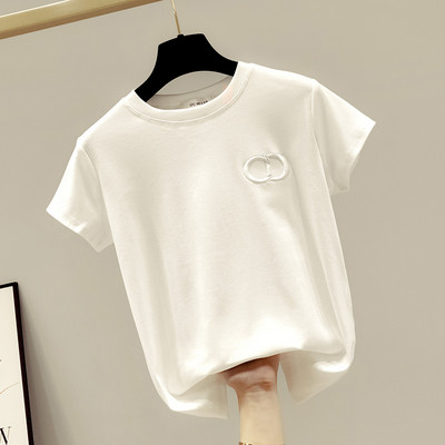 Modern női póló rövid ujjal és kerek nyakkivágással