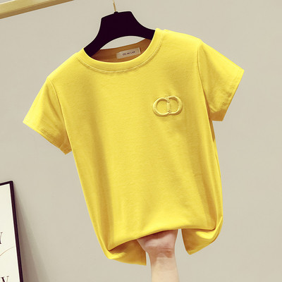 Modern női póló rövid ujjal és kerek nyakkivágással