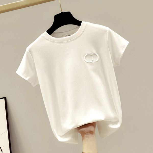 Modern női póló rövid ujjal és kerek nyakkivágással