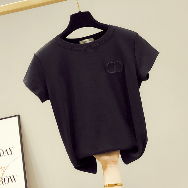 Modern női póló rövid ujjal és kerek nyakkivágással