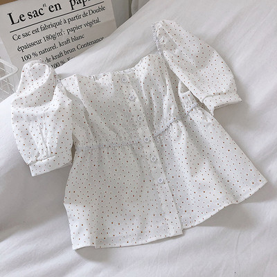 Флорална дамска блуза с копчета