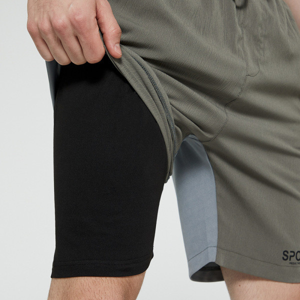 Pantaloni scurți casual pentru bărbați, cu buzunare și cravate