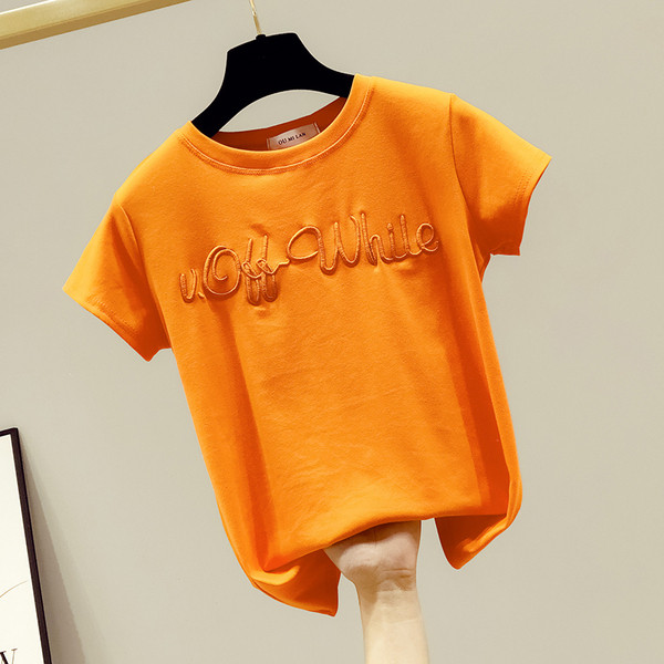 Alkalmi női póló rövid ujjal, felirattal