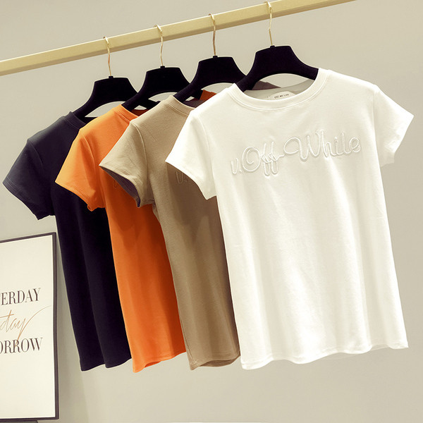 Alkalmi női póló rövid ujjal, felirattal