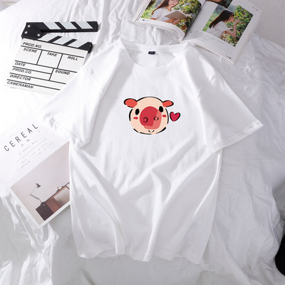 Tricou casual dama model larg cu aplicatie si decolteu oval