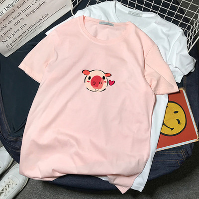 Tricou casual dama model larg cu aplicatie si decolteu oval