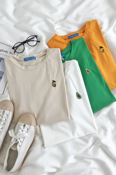 Tricou dama cu broderie si decolteu oval