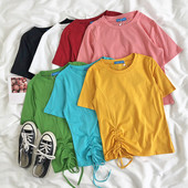 Női póló rövid ujjal és nyakkendővel