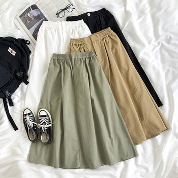 Ежедневна дамска пола с еластична висока талия