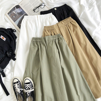 Ежедневна дамска пола с еластична висока талия