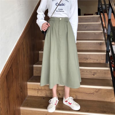 Ежедневна дамска пола с еластична висока талия