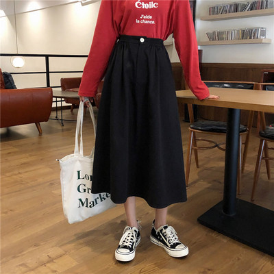 Ежедневна дамска пола с еластична висока талия