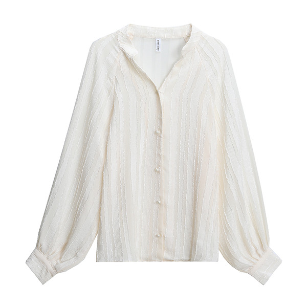 Cămașă elegantă de damă, cu nasturi și mâneci largi