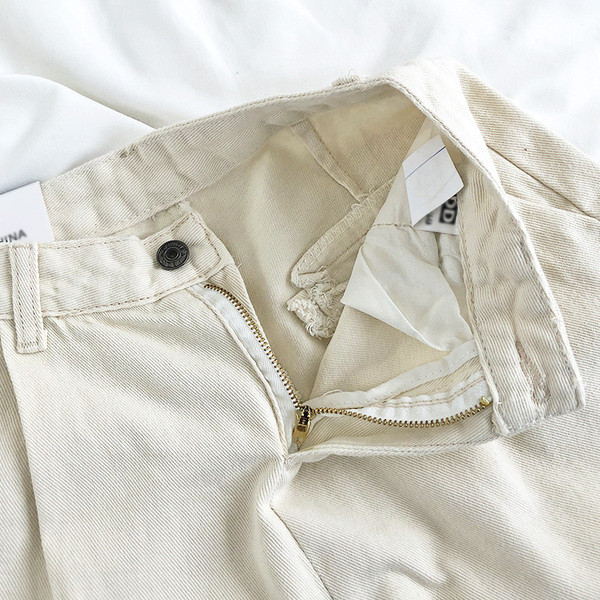 Blugi retro de dama scurti cu talie inalta