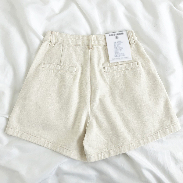 Blugi retro de dama scurti cu talie inalta