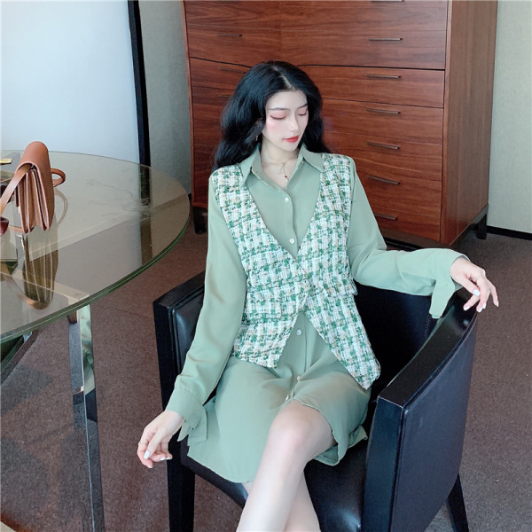 Női ruha hosszú ujjal + kardigán