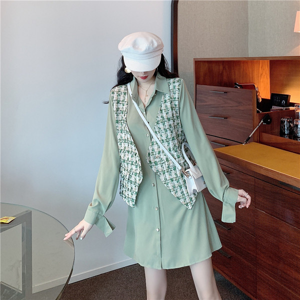 Női ruha hosszú ujjal + kardigán