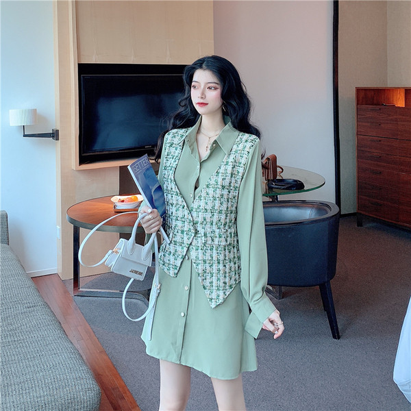 Női ruha hosszú ujjal + kardigán