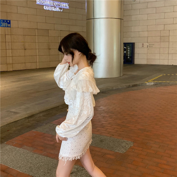 Cămașă retro damă din catifea cu broască