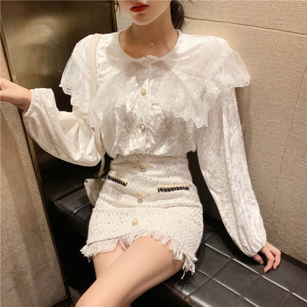 Cămașă retro damă din catifea cu broască