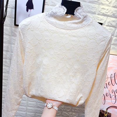 Ženska moderna bluza dugih rukava i visoke kragne