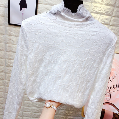 Ženska moderna bluza dugih rukava i visoke kragne