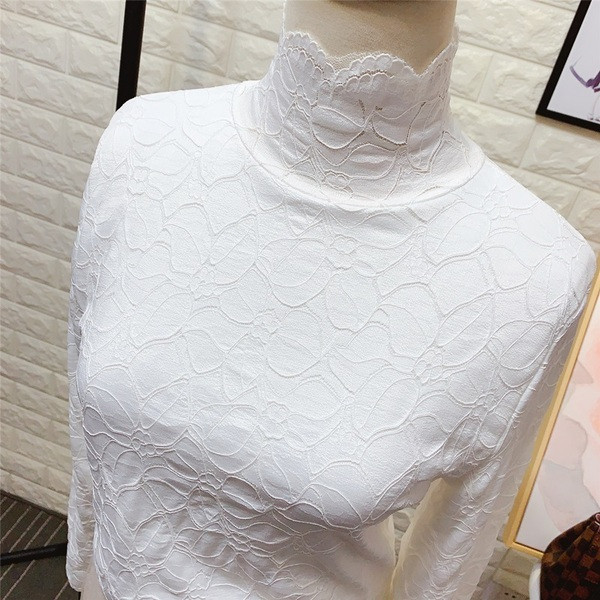 Ženska moderna bluza dugih rukava i visoke kragne