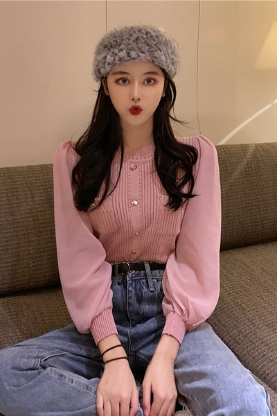 Cămașă modernă de damă cu decolteu oval și buzunare