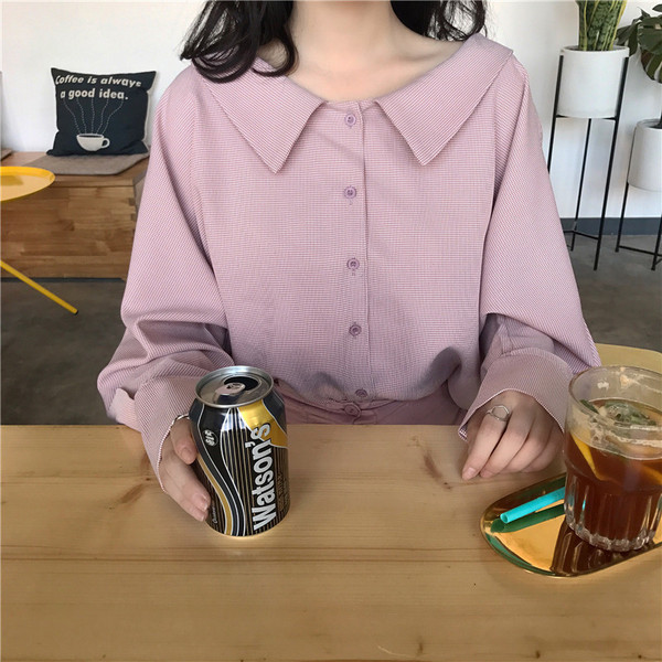 Cămașă lată de damă cu nasturi