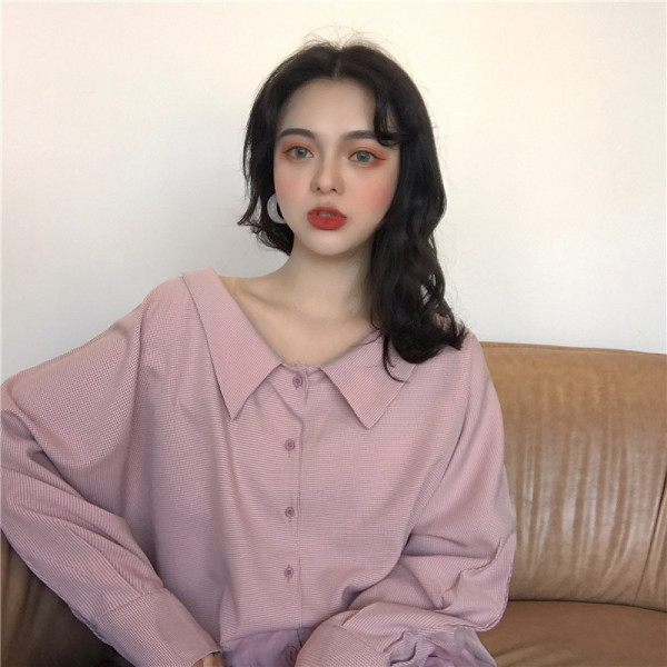 Cămașă lată de damă cu nasturi