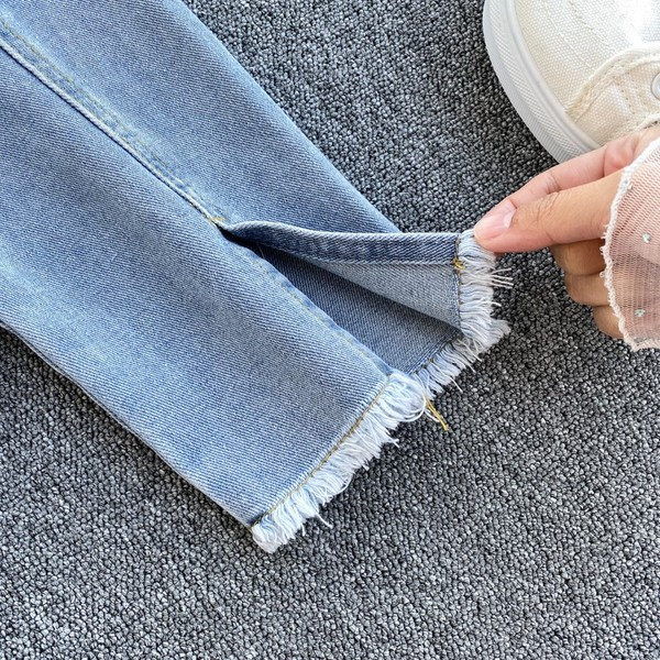 Cămașă casual de damă din denim cu fermoar și mâneci lungi