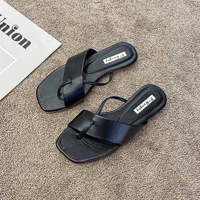 Papuci eleganti de dama din piele ecologica cu talpa plata