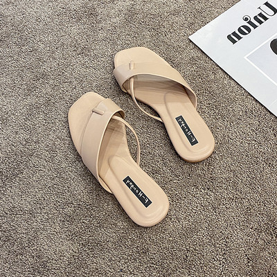 Papuci eleganti de dama din piele ecologica cu talpa plata