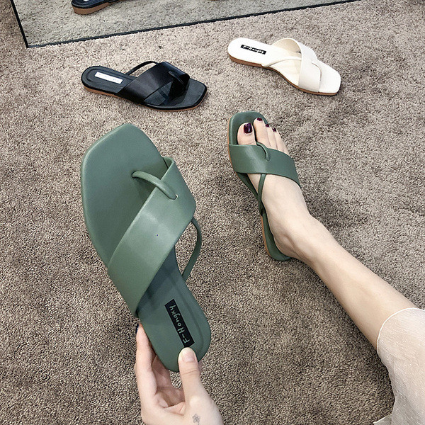 Papuci eleganti de dama din piele ecologica cu talpa plata