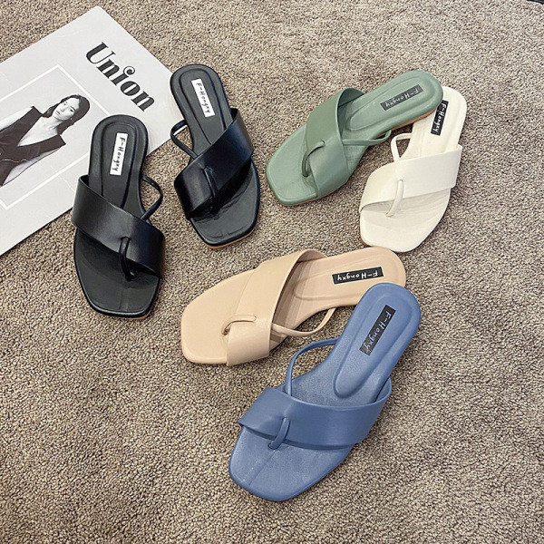 Papuci eleganti de dama din piele ecologica cu talpa plata