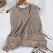 Maieu casual de damă, cu decolteu în V și bretele largi