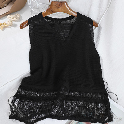 Maieu casual de damă, cu decolteu în V și bretele largi