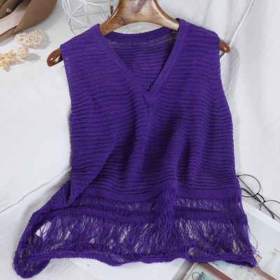 Maieu casual de damă, cu decolteu în V și bretele largi