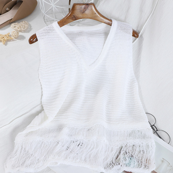 Maieu casual de damă, cu decolteu în V și bretele largi