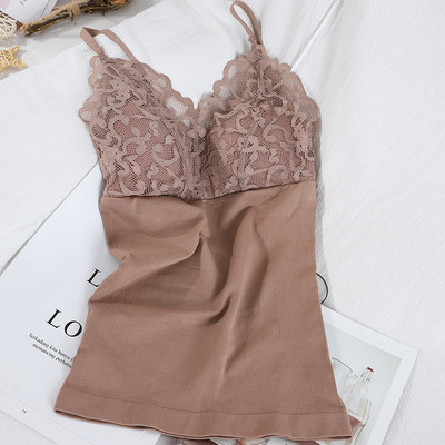 Maieu de damă cu bretele subțiri și dantelă